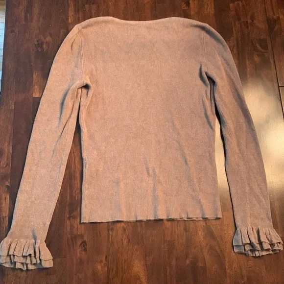 EUC White House Black Market tan sweater, XS - Picture 5 of 6